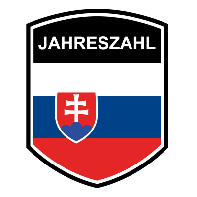 Slowakei Wappen mit Jahreszahl Autoaufkleber