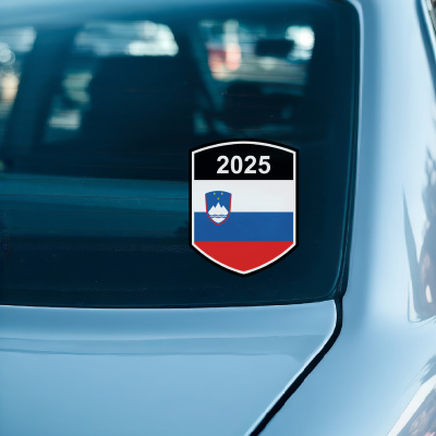 Slowenien Wappen mit Jahreszahl Autoaufkleber - Ansicht 2
