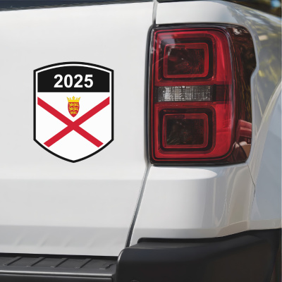Jersey Wappen mit Jahreszahl Autoaufkleber - Ansicht 3