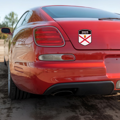 Jersey Wappen mit Jahreszahl Autoaufkleber - Ansicht 4