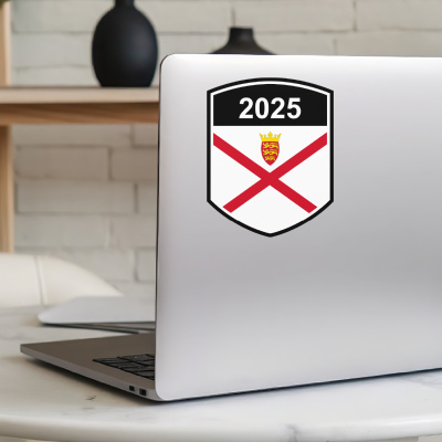 Jersey Wappen mit Jahreszahl Autoaufkleber - Ansicht 5