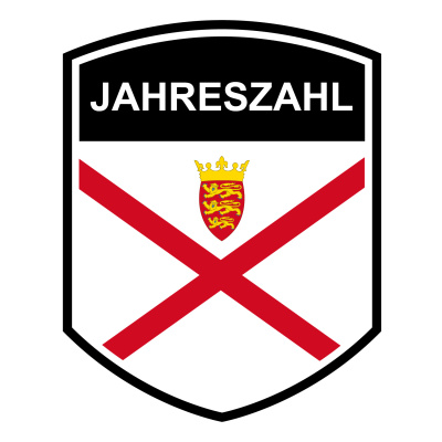 Jersey Wappen mit Jahreszahl Autoaufkleber