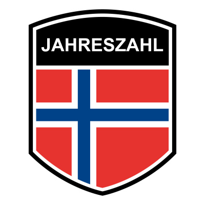 Norwegen Wappen mit Jahreszahl Autoaufkleber