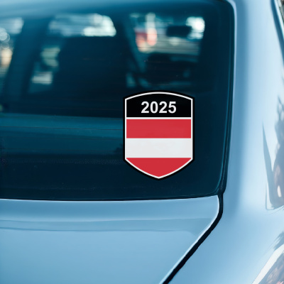 Österreich Wappen mit Jahreszahl Autoaufkleber - Ansicht 2