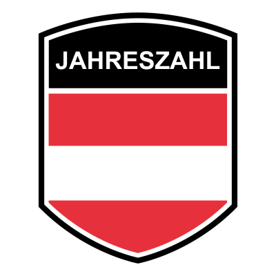 sterreich Wappen mit Jahreszahl Autoaufkleber