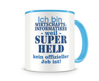 Tasse mit dem Motiv Ich bin Wirtschaftsinformatiker Tasse Modellnummer  hellblau/hellblau