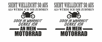 Tasse mit dem Motiv Ich denke an mein Motorrad Rennmotorrad - Ansicht 2