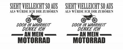 Tasse mit dem Motiv Ich denke an mein Motorrad Motocross - Ansicht 2