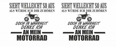 Tasse mit dem Motiv Ich denke an mein Motorrad Supermoto - Ansicht 2
