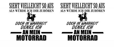 Tasse mit dem Motiv Ich denke an mein Motorrad Reisemotorrad - Ansicht 2