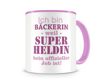 Tasse mit dem Motiv Ich bin Bäckerin Tasse Modellnummer  rosa/rosa
