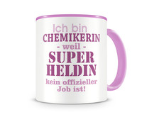 Tasse mit dem Motiv Ich bin Chemikerin Tasse Modellnummer  rosa/rosa