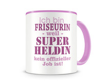 Tasse mit dem Motiv Ich bin Friseurin Tasse Modellnummer  rosa/rosa