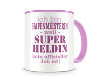 Tasse mit dem Motiv Ich bin Hafenmeisterin Tasse Modellnummer  rosa/rosa