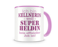 Tasse mit dem Motiv Ich bin Kellnerin Tasse Modellnummer  rosa/rosa