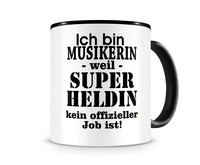 Tasse mit dem Motiv Ich bin Musikerin Tasse Modellnummer  schwarz/schwarz