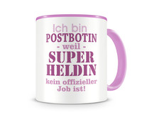 Tasse mit dem Motiv Ich bin Postbotin Tasse Modellnummer  rosa/rosa