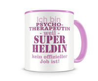 Tasse mit dem Motiv Ich bin Psychotherapeutin Tasse Modellnummer  rosa/rosa