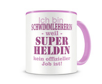 Tasse mit dem Motiv Ich bin Schwimmlehrerin Tasse Modellnummer  rosa/rosa