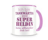 Tasse mit dem Motiv Ich bin Tankwärtin Tasse Modellnummer  rosa/rosa
