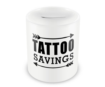 Spardose mit dem Motiv Tattoo Savings