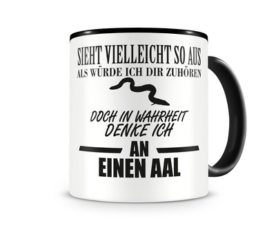 Tasse mit dem Motiv Ich denke an einen Aal