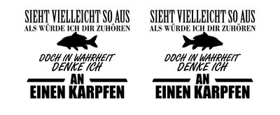 Tasse mit dem Motiv Ich denke an einen Karpfen - Ansicht 2