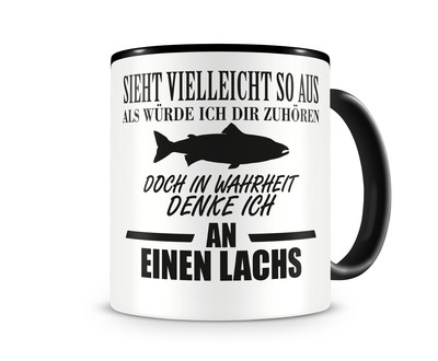 Tasse mit dem Motiv Ich denke an einen Lachs