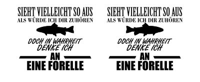Tasse mit dem Motiv Ich denke an eine Forelle - Ansicht 2