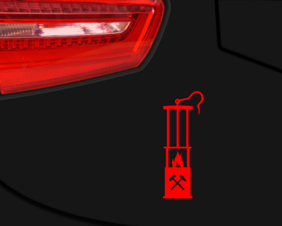 Grubenlampe Aufkleber Glck auf