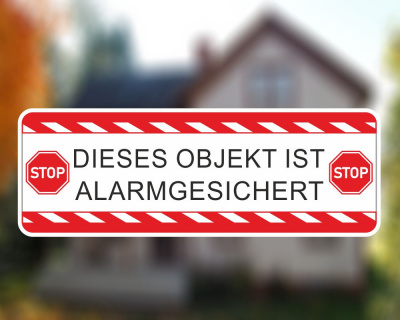 Dieses Objekt ist Alarm gesichert! Aufkleber