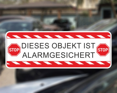 Dieses Objekt ist Alarm gesichert! Aufkleber Aufkleber