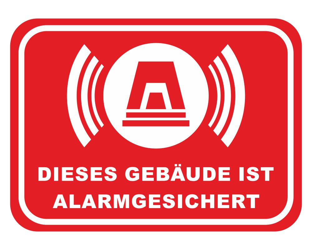 Möchten Sie Ihr eigenes Nummernschild Auto Alarm Aufkleber Rot kaufen? -  Stickermaster