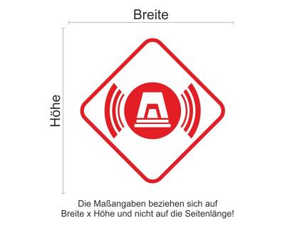 Alarmgesichert Viereck Wei Aufkleber - Ansicht 3