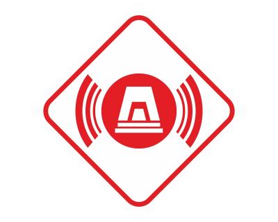 Alarmgesichert Viereck Wei Aufkleber - Ansicht 1