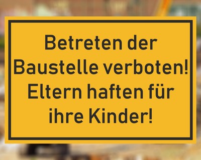 Baustelle betreten verboten Aufkleber
