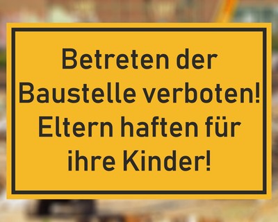 Baustelle betreten verboten Aufkleber Aufkleber