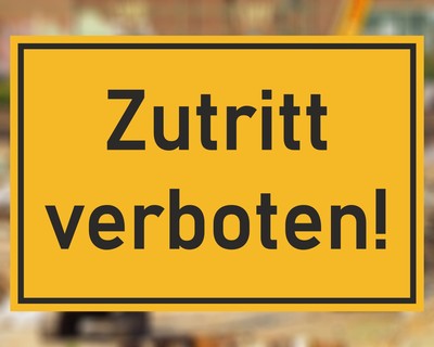 Zutritt verboten! Aufkleber