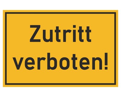 Zutritt verboten! Aufkleber