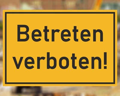 Betreten verboten! Aufkleber