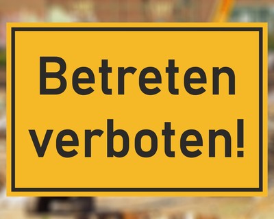 Betreten verboten! Aufkleber Aufkleber