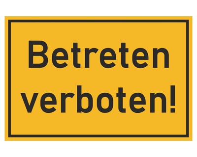 Betreten verboten! Aufkleber