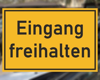 Eingang freihalten Aufkleber