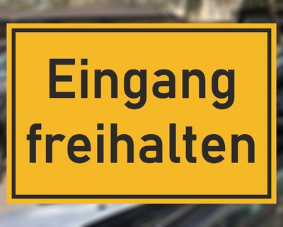 Eingang freihalten Aufkleber Aufkleber