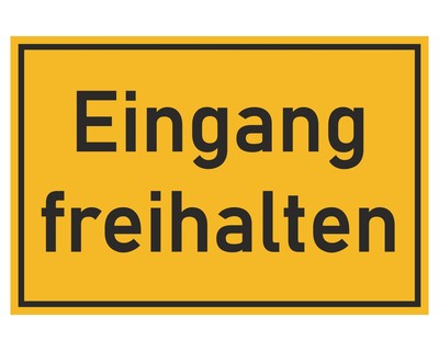 Eingang freihalten Aufkleber - Ansicht 1