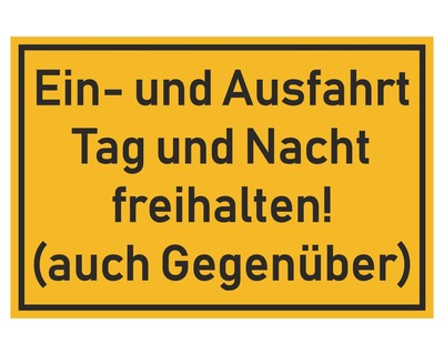 Ein- und Ausfahrt freihalten Aufkleber - Ansicht 1