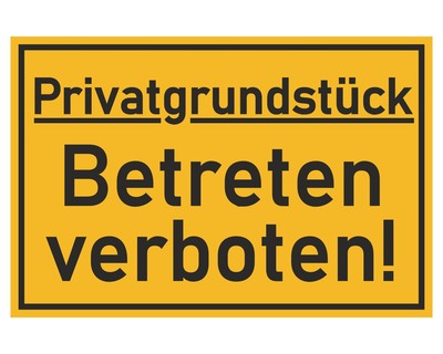 Privatgrundstck Betreten verboten! Aufkleber - Ansicht 1