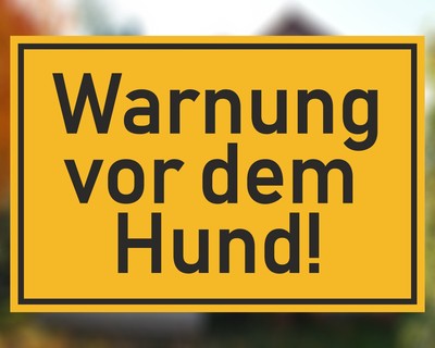 Warnung Hund Aufkleber
