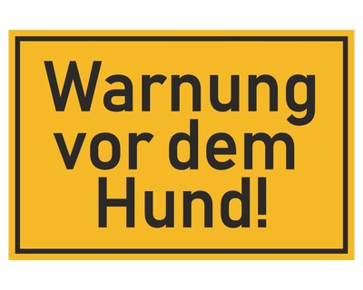 Warnung Hund Aufkleber - Ansicht 1