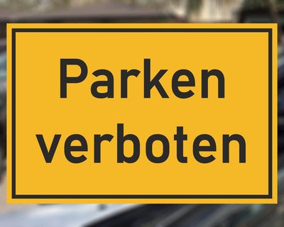Parken verboten Aufkleber